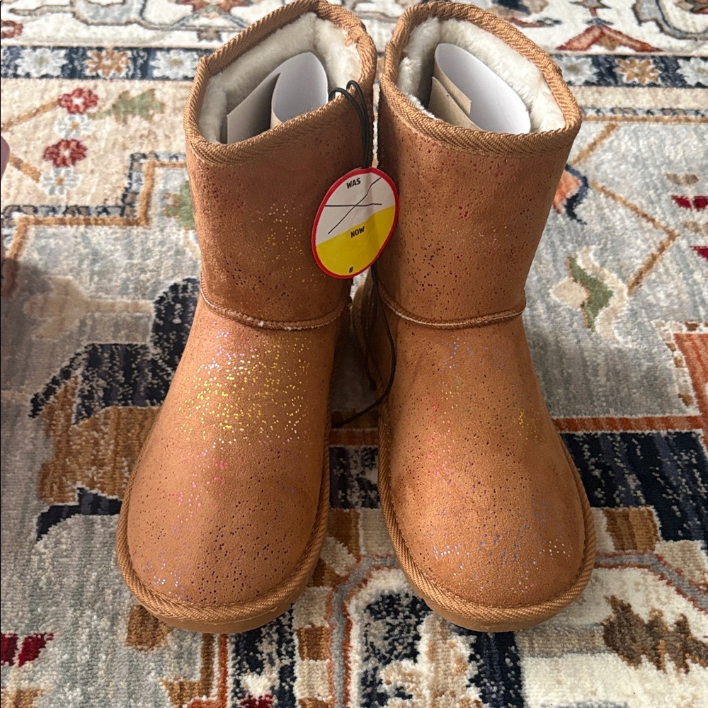Serra Kids' Brown Glitter Boots